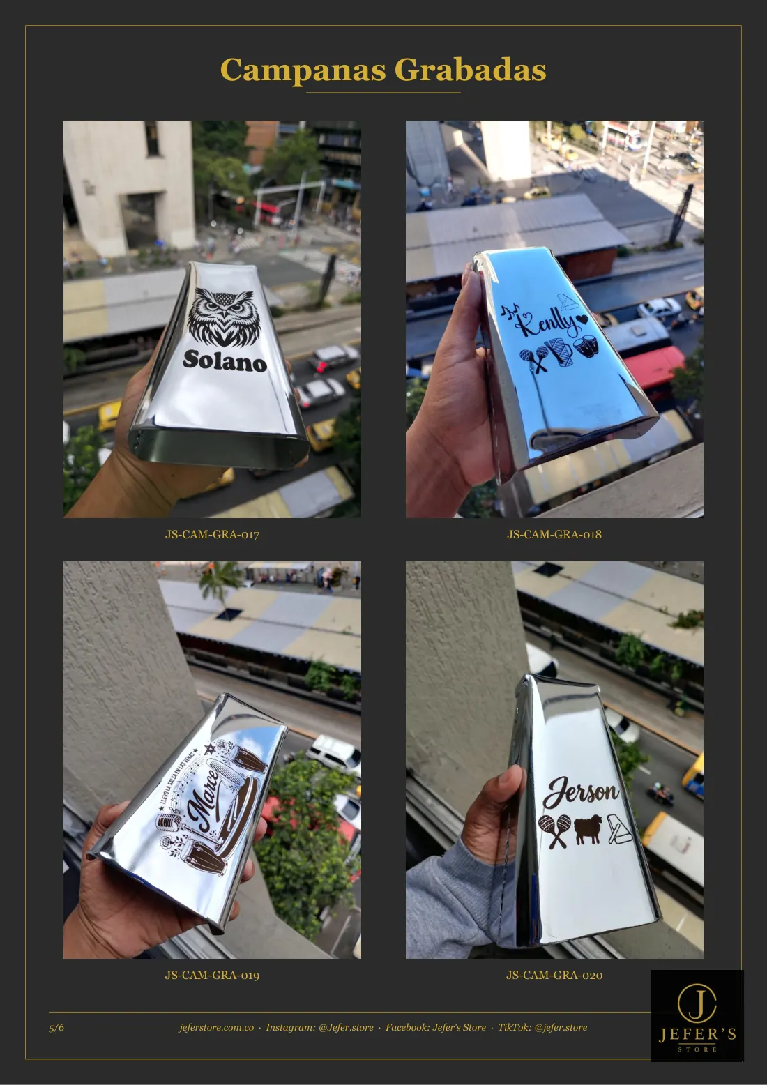 Página 8 de 16 del catálogo de campanas personalizadas