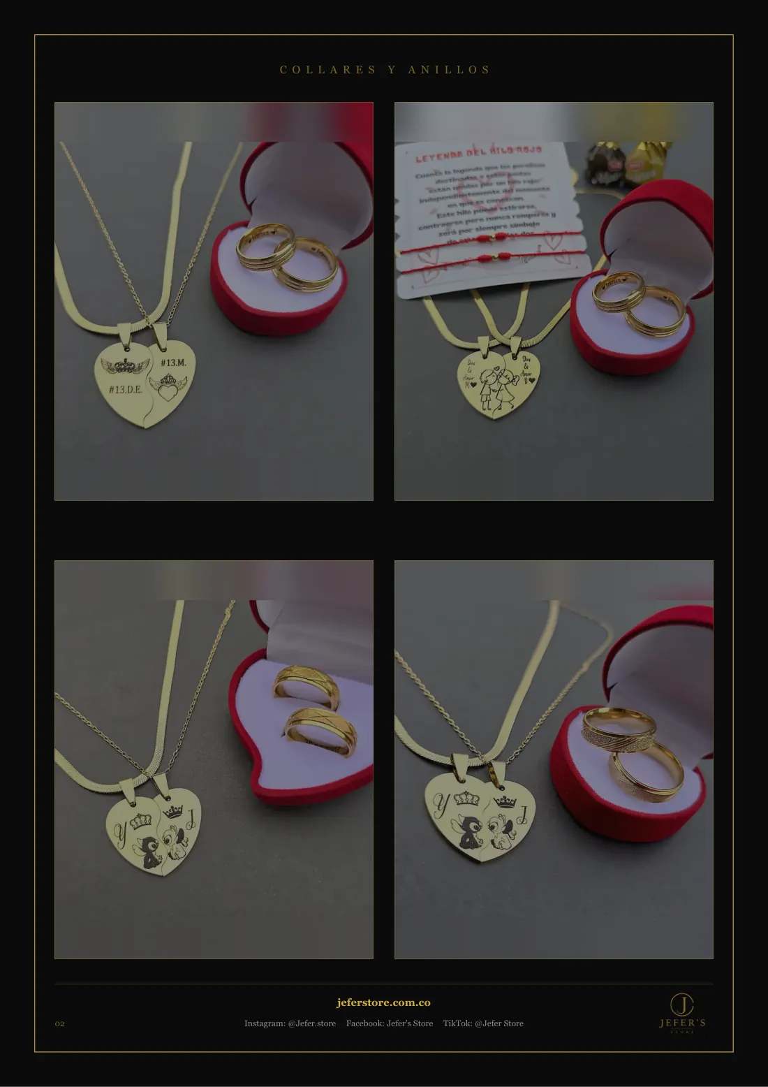 Página 3 de 6 del catálogo de collares y anillos