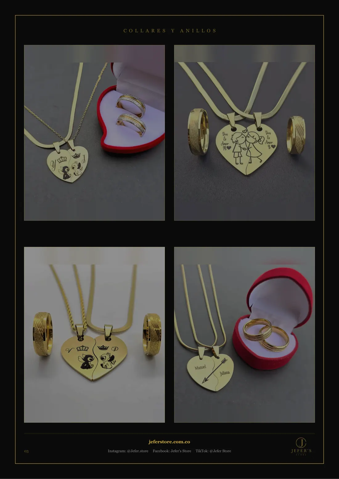 Página 4 de 6 del catálogo de collares y anillos