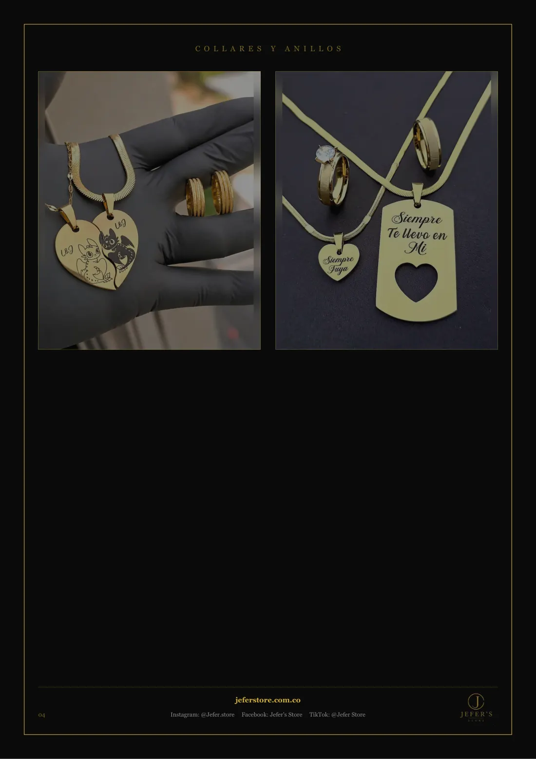 Página 5 de 6 del catálogo de collares y anillos